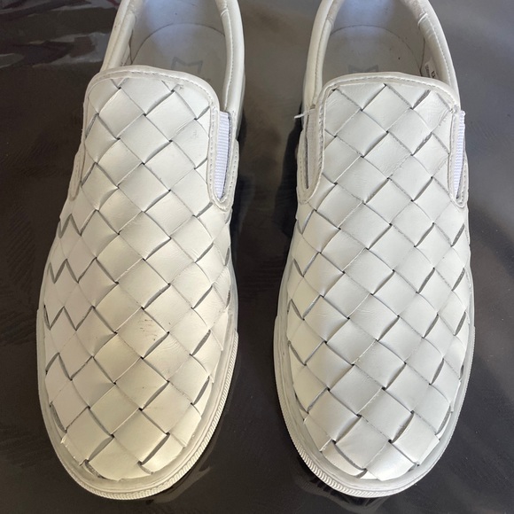 Marc Fisher Womens  White Calla Woven Leather Slip On Sneakers Shoes Size 7.5 M - Picture 7 of 8
